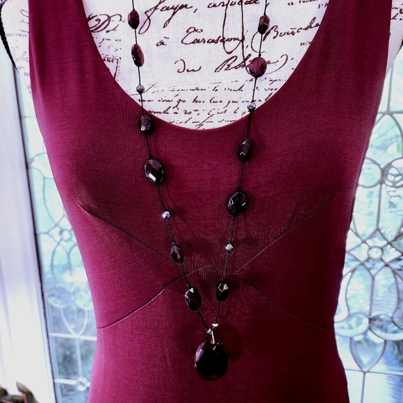 Isabella Bird Fit & Flare Claret Dress MP - Picture 2 of 9